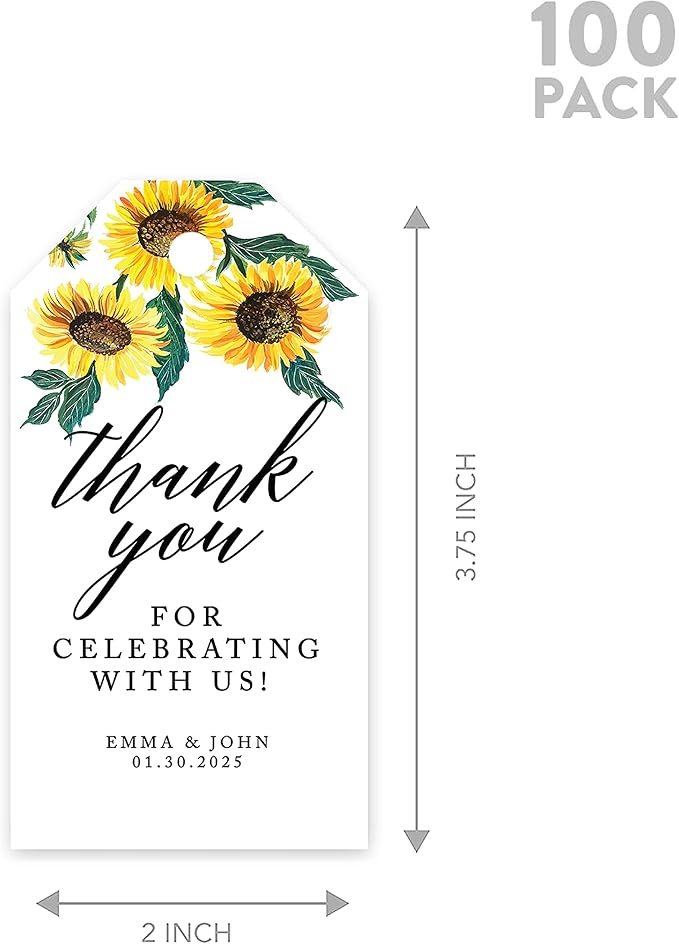 Andaz Press 100-Pack Personalized Thank You Tags - Image 5