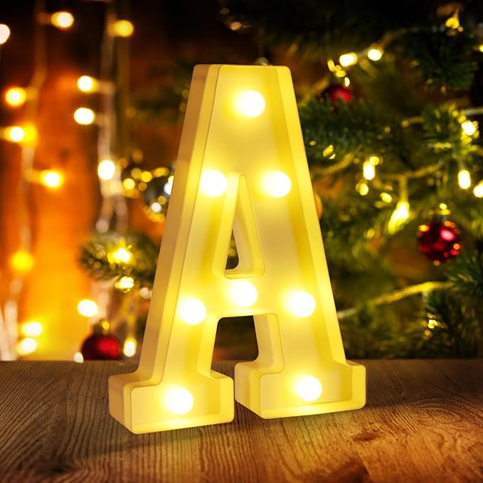 Light Up Letter A, LED Sign Marquee Letters 26 Alphabet by funsky