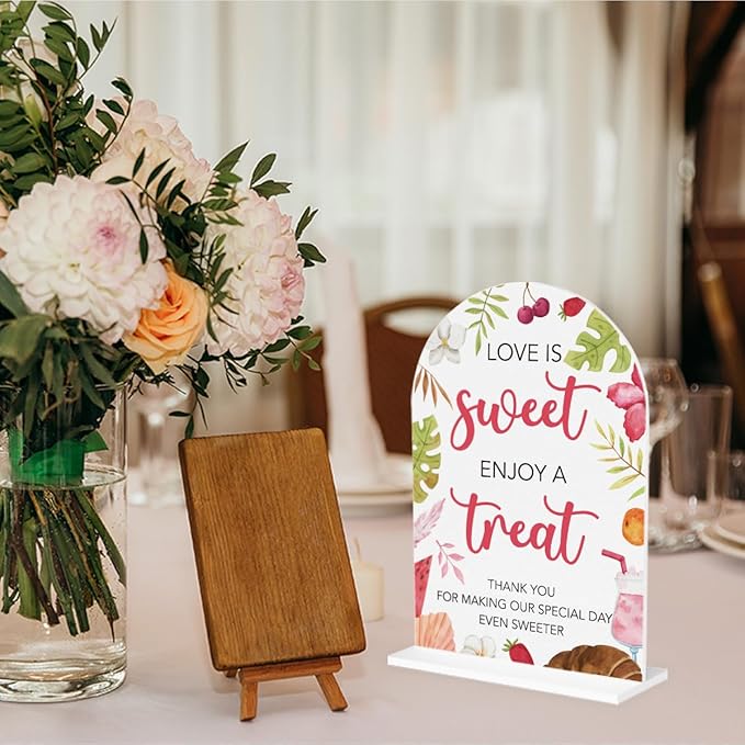 Love Is Sweet Sign for Dessert Table Acrylic Arch Wedding Dessert Table Decor - Image 5