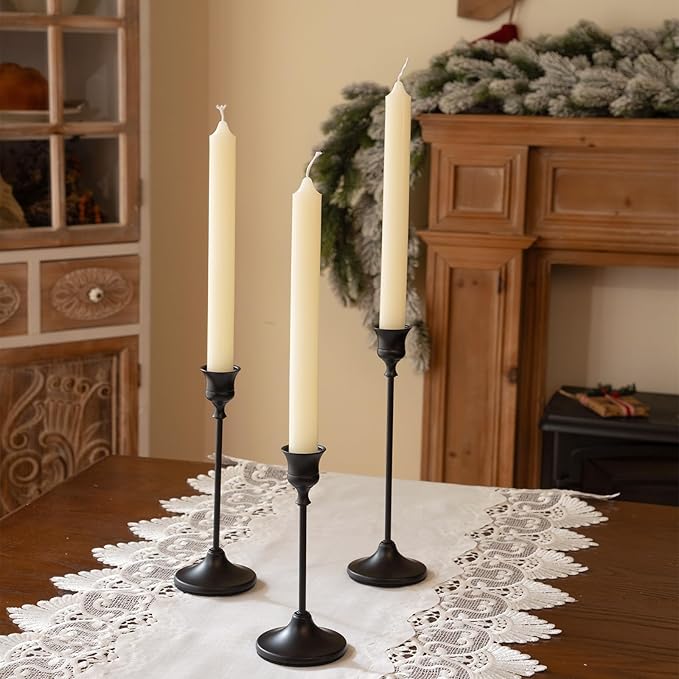 CHILL RECIPE Black Candlestick Holder Tall Taper Candle Holder - Image 5