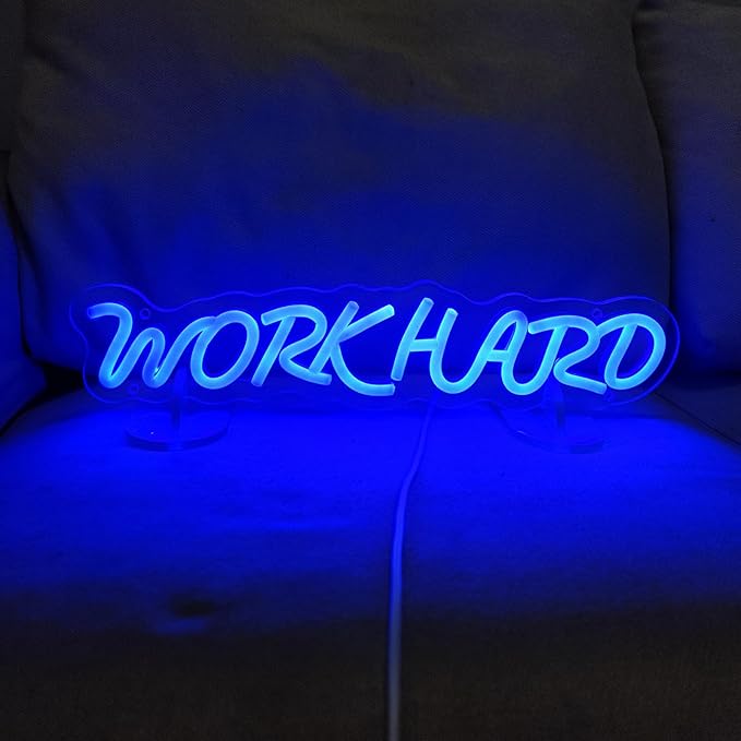 Work Hard Neon Signs for Wall Decor, Neon Light Sign LED Signs for Wall Light - Image 8