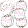 40pcs Pink Floral Baby Shower Decorations Girl Gender Reveal Supplies, Spring by Unknown