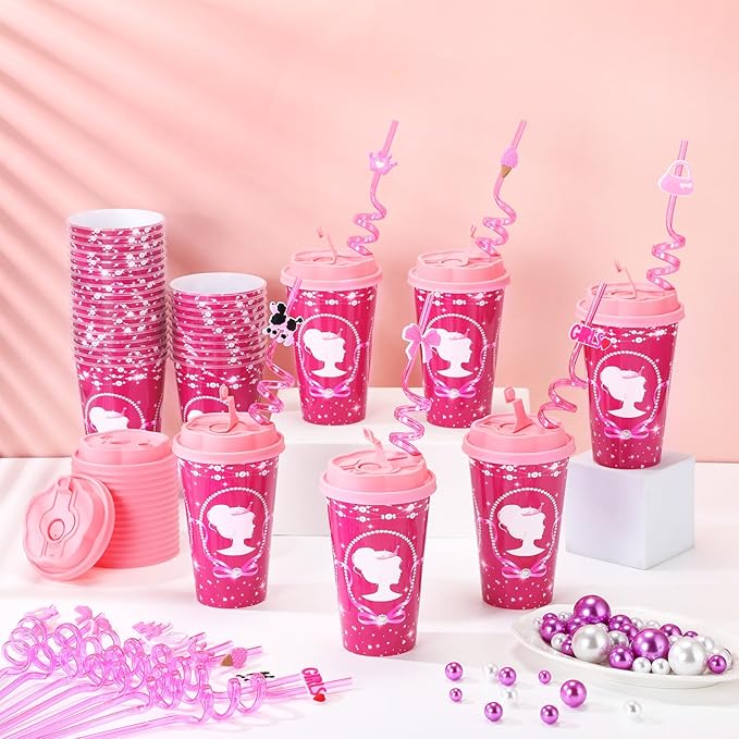 Yungyan 24 Sets Hot Pink Girl Party Favors Goodie Cups - Image 5