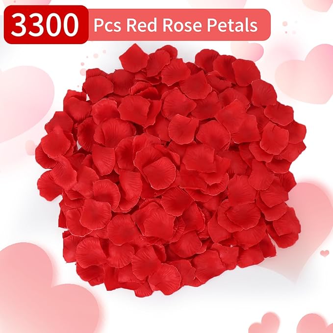 3300 PCS Artificial Fake Rose Petals, Flower Petals, Romantic Nightfor Her/Him - Image 3