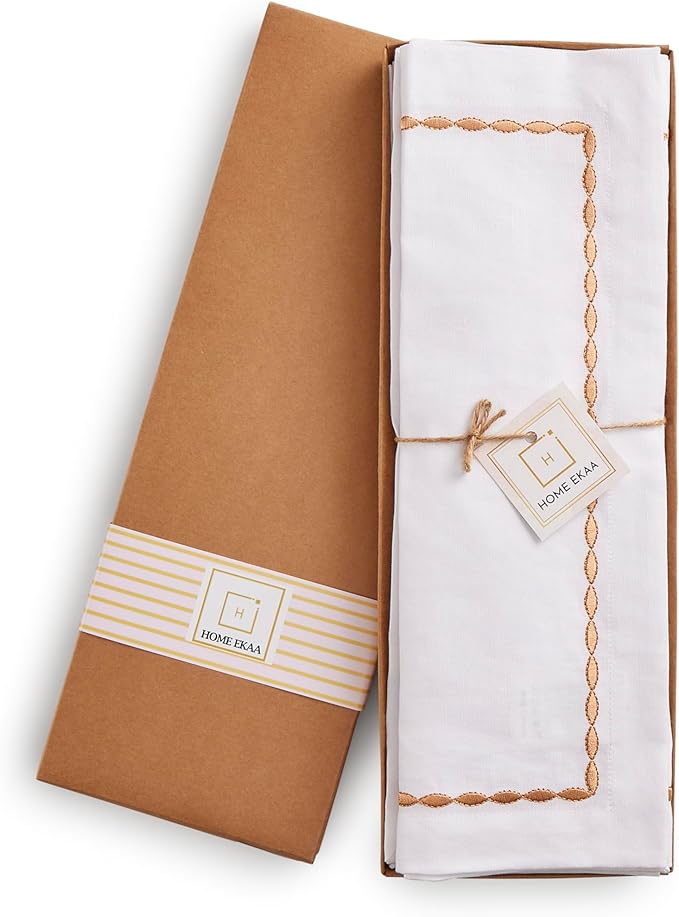 Cotton Linen White Placemats 14 x 19 Inch – Spring, Summer Placemats Set of 4 – - Image 4