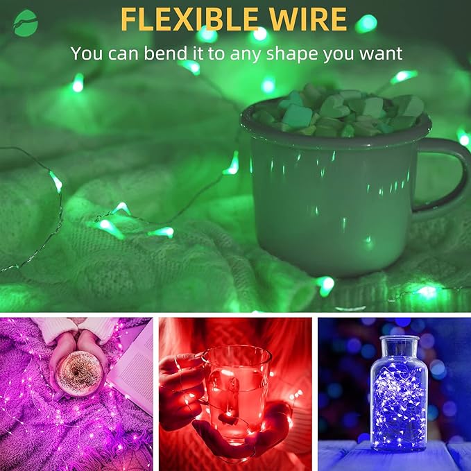 LAMPHOME 20 Pack Fairy Lights Battery Operated String Lights, 20 LED on 6.6FT - Image 3