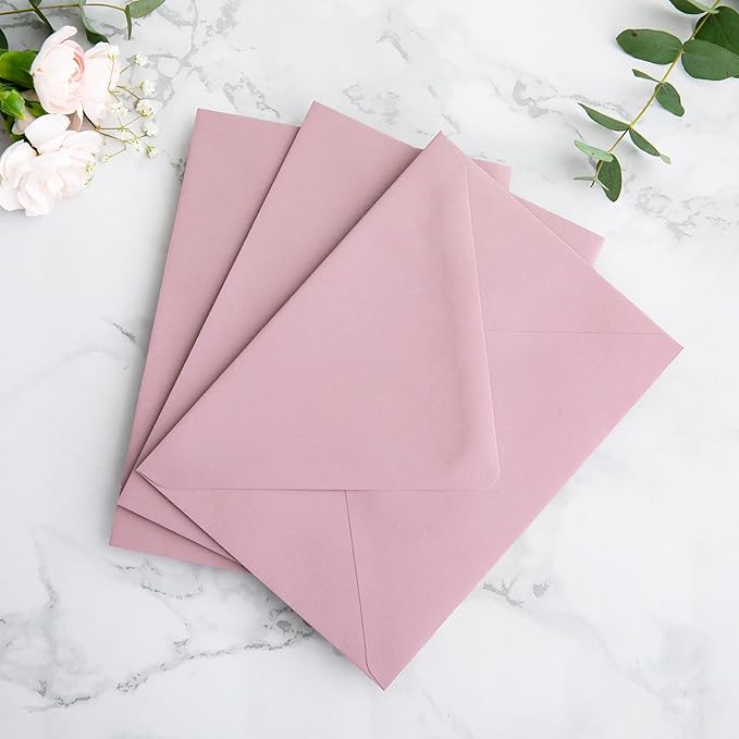 PONATIA 50PCS A7 Euro Flap Envelopes, 5.25 x 7.25'' Liner Envelope - Image 6
