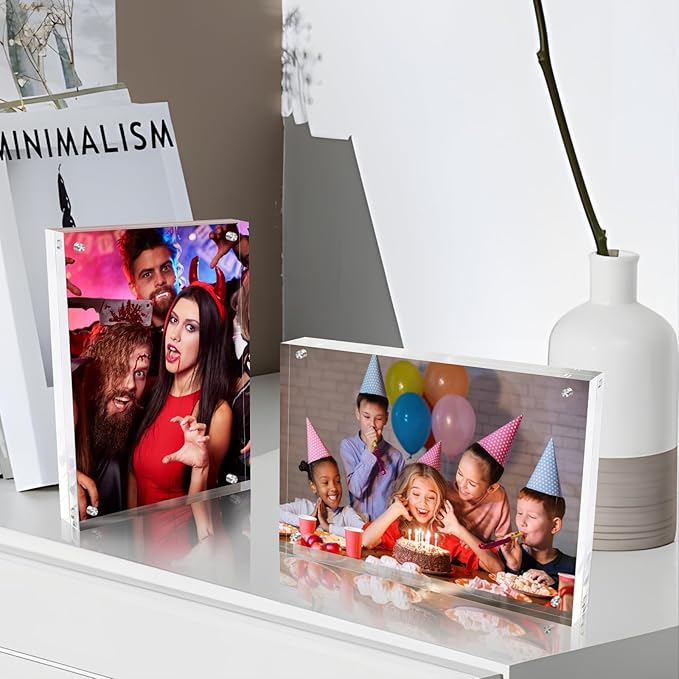 5x7 Inches Acrylic Picture Frames 3 Pack, Double Sided Magnetic Photo Frames - Image 3