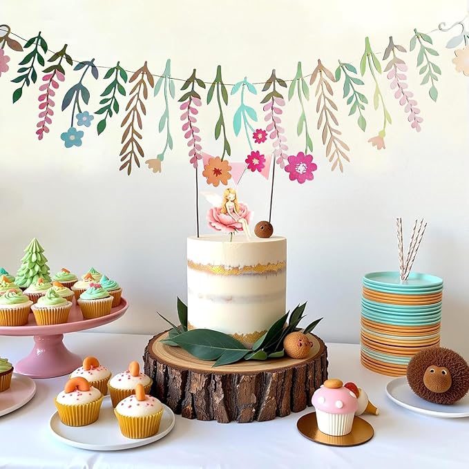 2PCS Flower Party Banner Wildflower Party Decorations Double-Sided Waterproof - Image 2