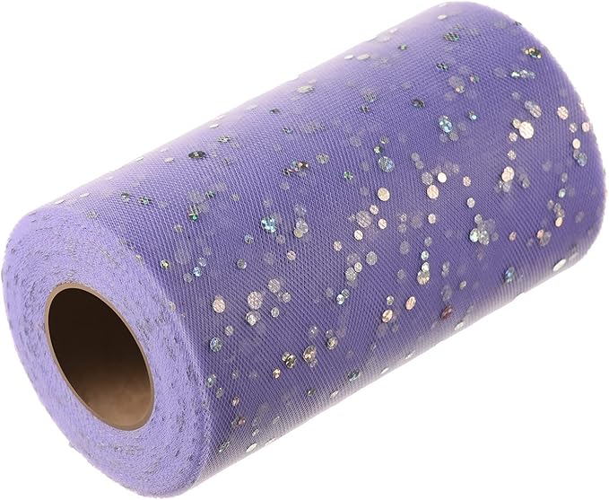 Glitter Tulle Rolls, 6” by 50 Yards Netting Fabric Tulle - Image 2