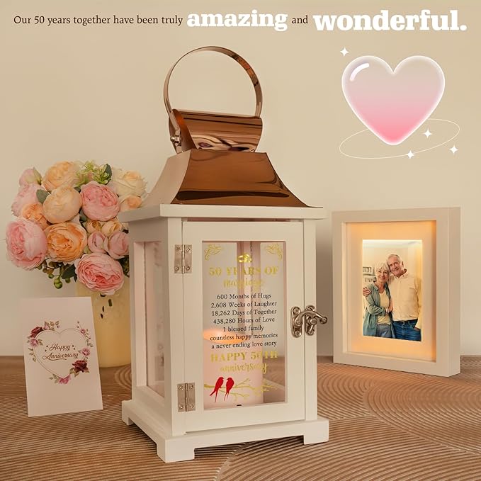 50th Wedding Anniversary Lantern - Image 3