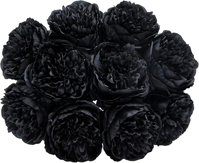 U'Artlines 10 Heads Artificial Peony Silk Flower Leaf Home Office Wedding Party by UArtlines