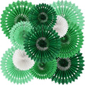 BEISHIDA Green White Party Decoration Hanging Honeycomb Round Paper Fans Kit by Beishida