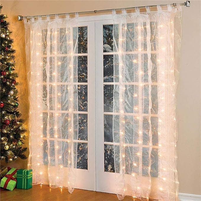 YEOLEH String Lights Curtain, USB Powered Fairy Lights - Image 2