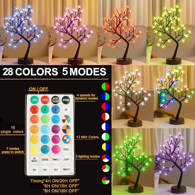 Pooqla RGB Cherry Blossom Tree Light - Image 2