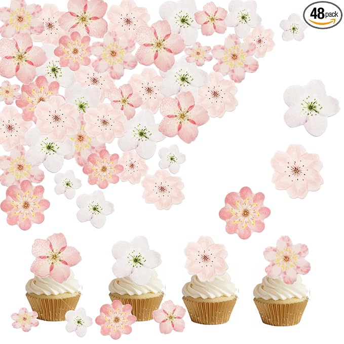 Wafer Leaves Sunflower Snowflakes Unicorn Wings Cupcake & Cake Toppers by GEORLD