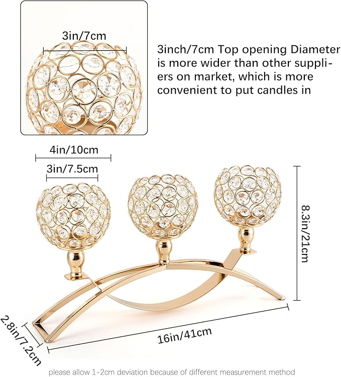 VINCIGANT Candle Stick Holder Decor Gold Candle Holders - Image 5