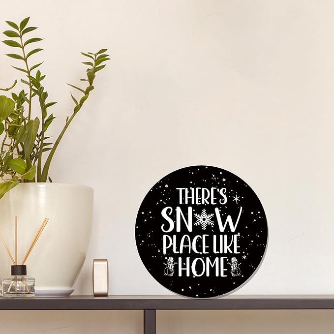 CGBHW Winter Wooden Sign, Snowy Holiday Hanging Sign Wall Decor - Image 4