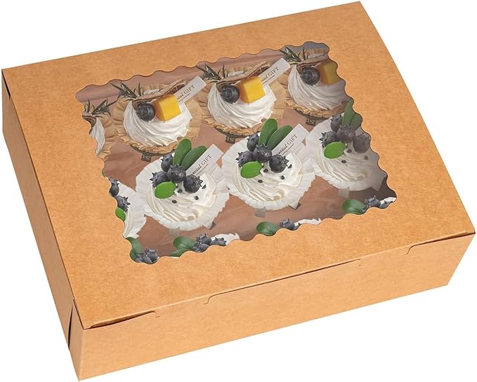 Rarapop 6 Pack Cupcake Boxes Hold 12 Standard Cupcakes, Food Grade Cupcake - Image 7