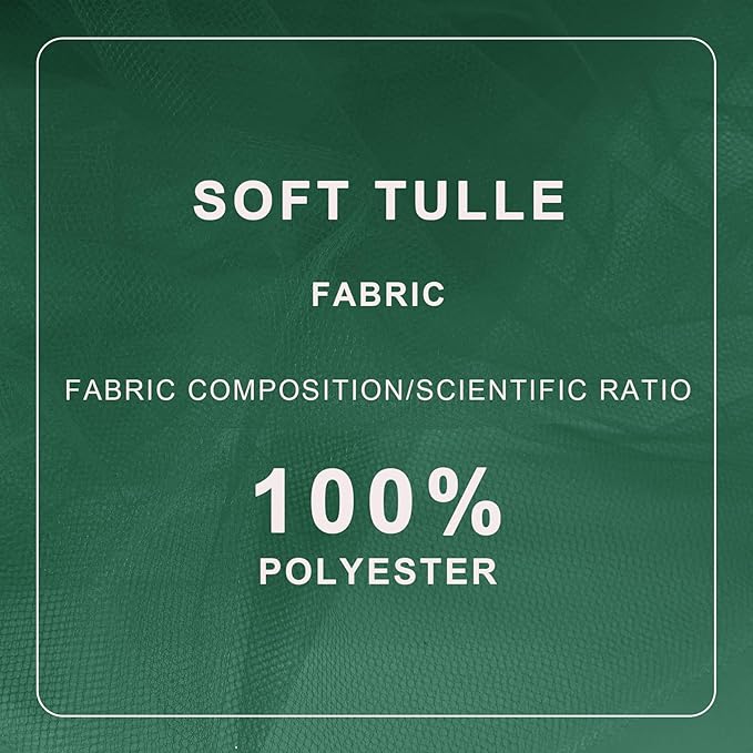 Hunter Green Tulle Fabric Roll Spool Bolt Large Tulle Wedding Party Decoration - Image 4