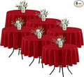 Fitable 6 Pack Red Round Table Clothes by Fitable