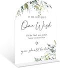 Greenery Wedding Memorial Sign, 6 x 8 Inch White Arch Acrylic Wedding Sign by Qoqxjodd