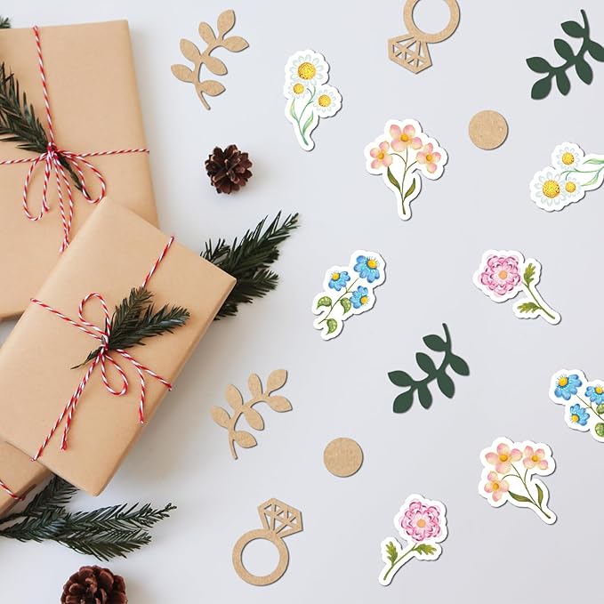 200pcs Flower and Greenery Wedding Confetti - Image 7