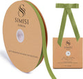 Sage Green Velvet Ribbon 3/8'' 25 Yards by SIMISIRIBBON