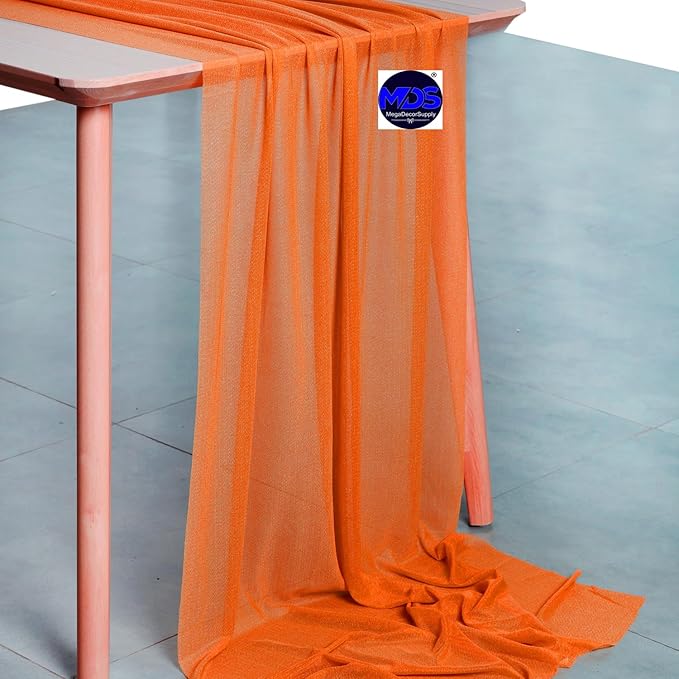 MDS 25 Pack 10ft Chiffon Table Runner 29 x 120 Inches Sheer Wedding Runner - Image 2