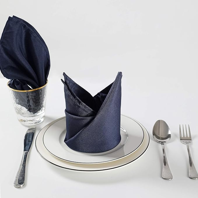 Cloth Napkins 17x17 inch Washable Polyester Dinner Napkins Soft Table Napkins - Image 5