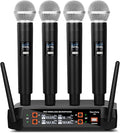 Depusheng DX4 Wireless Microphone, Professional 4 Channels Karaoke Handheld by Depusheng