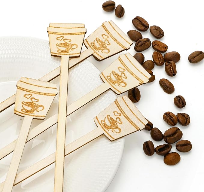 200 Pieces Wooden Coffee Stirrers, 6 inch Disposable Coffee Stir Sticks - Image 3