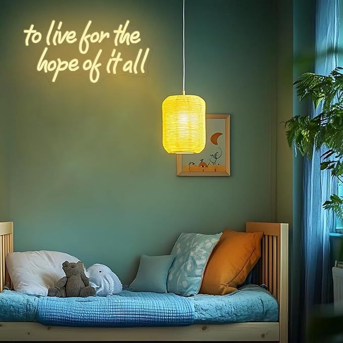 To Live For The Hope Of It All Neon Sign Letter Neon Light Warm White Led Neon - Image 7
