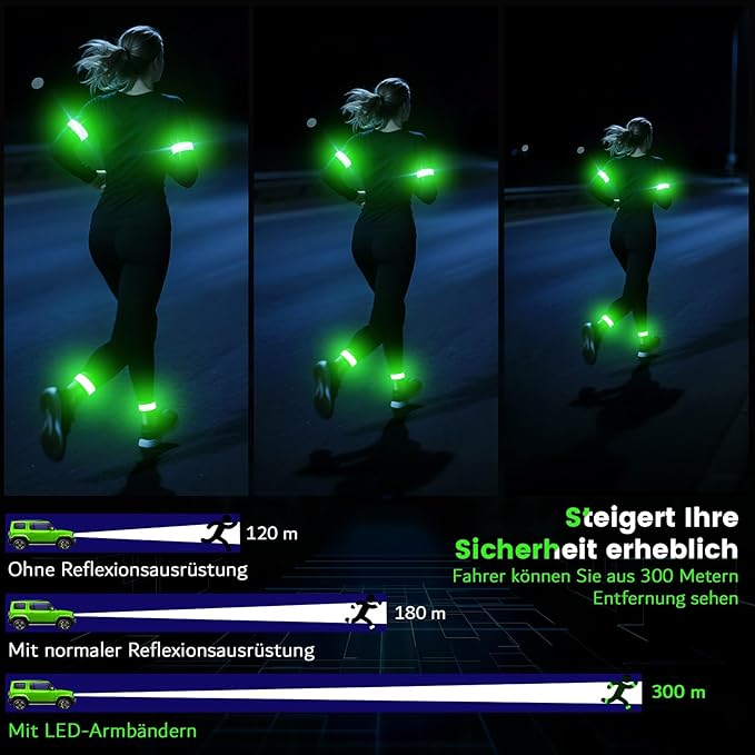 LED Armband for Running, Light Up Arm Bands for Night Walking Running, - Image 2