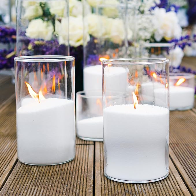 WDHODEC Hurricane Candle Holders 24 PCS, Cylinder Vase, Pillar Floating Candle - Image 7