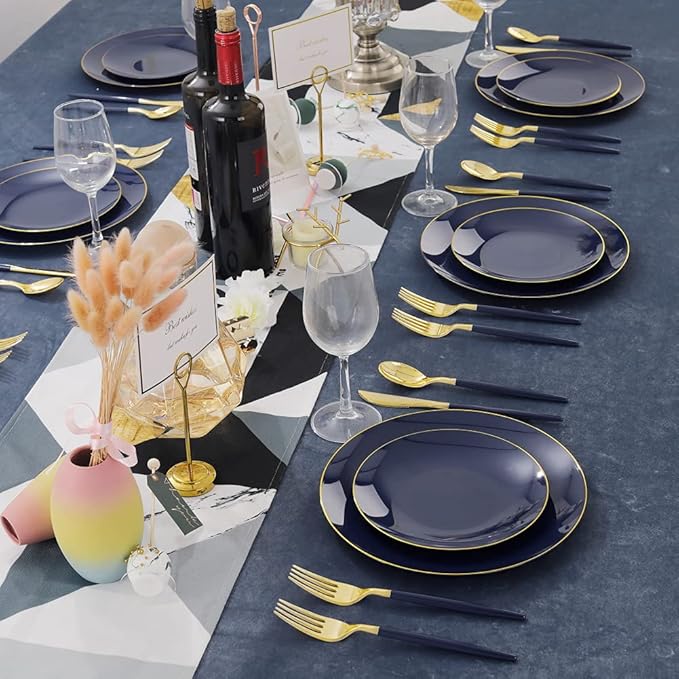 Liacere 150PCS Blue Plastic Plates - Image 9