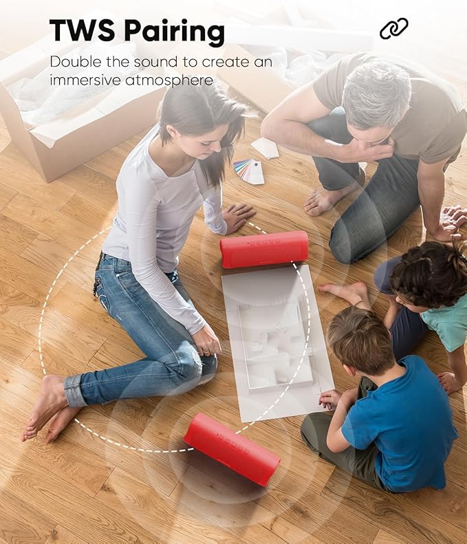 Bluetooth Speaker with HD Sound, Portable Wireless, IPX5 Waterproof, TWS Pairing - Image 5