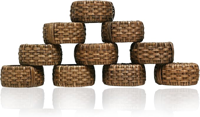 Decorative Cane Napkin Rings Set of 12 - Image 8