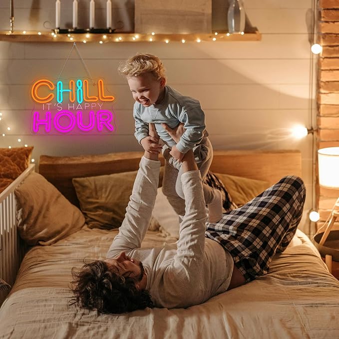 CHILL HOUR Neon Sign, Colorful LED Wall Light - Image 2