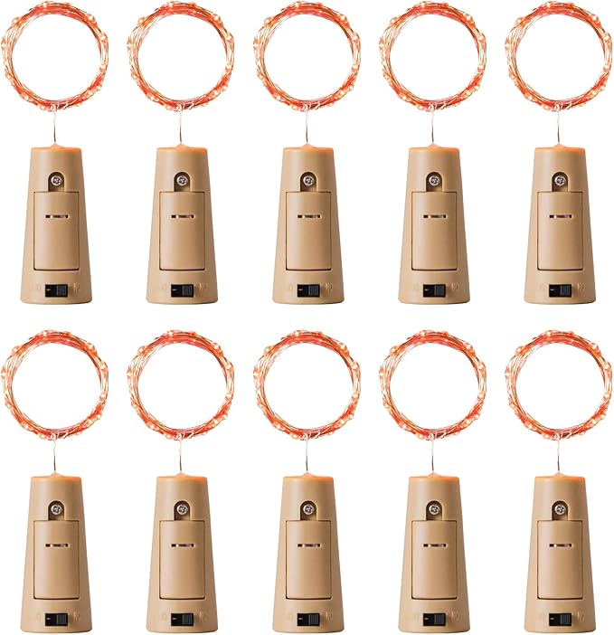 Aluan Orange Halloween Lights Wine Bottle Lights by Aluan