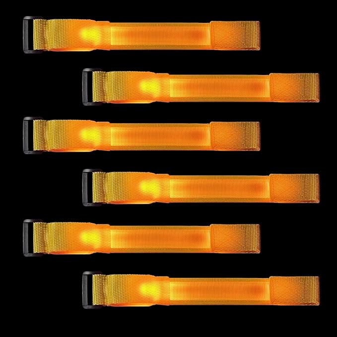 M.best 8pcs LED Light Up Bracelets Glow Flashing Wristbands Glow in The Dark - Image 3