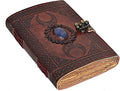 cuero 3 Moon Blue Lapiz Embossed Vintage Leather Journal by cuero