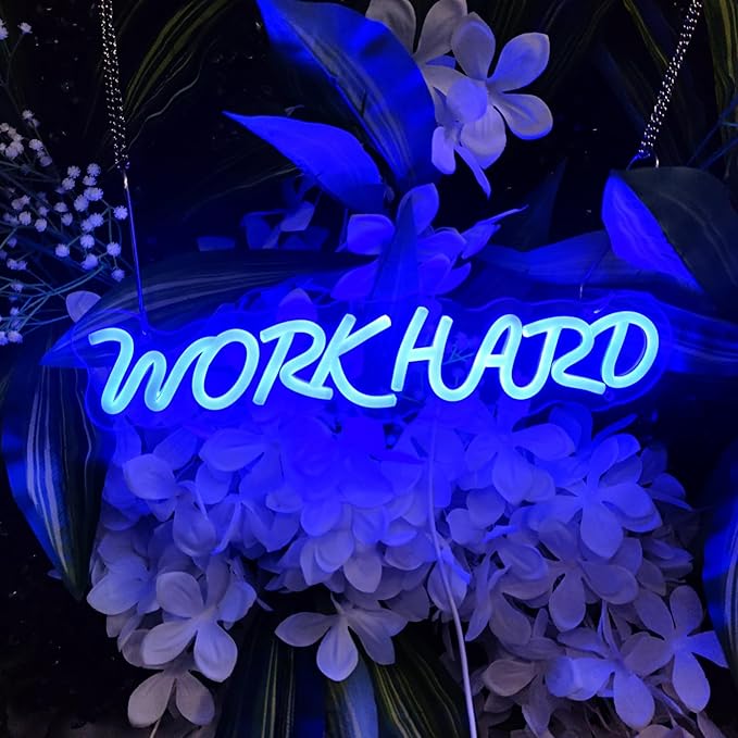 Work Hard Neon Signs for Wall Decor, Neon Light Sign LED Signs for Wall Light - Image 5