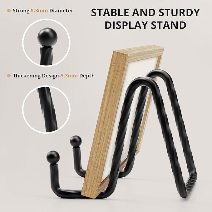 3 Pack 6inch Picture Stands for Display, Plate Holder Display Stand, Picture - Image 3