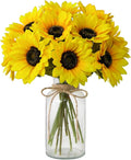 Leftover Sunflower Artificial Flowers in Vase, Sunflower Decor, Flower by LEFTOVER