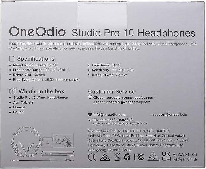 OneOdio Wired Over Ear Headphones Studio Monitor & Mixing DJ Stereo Headsets - Image 10