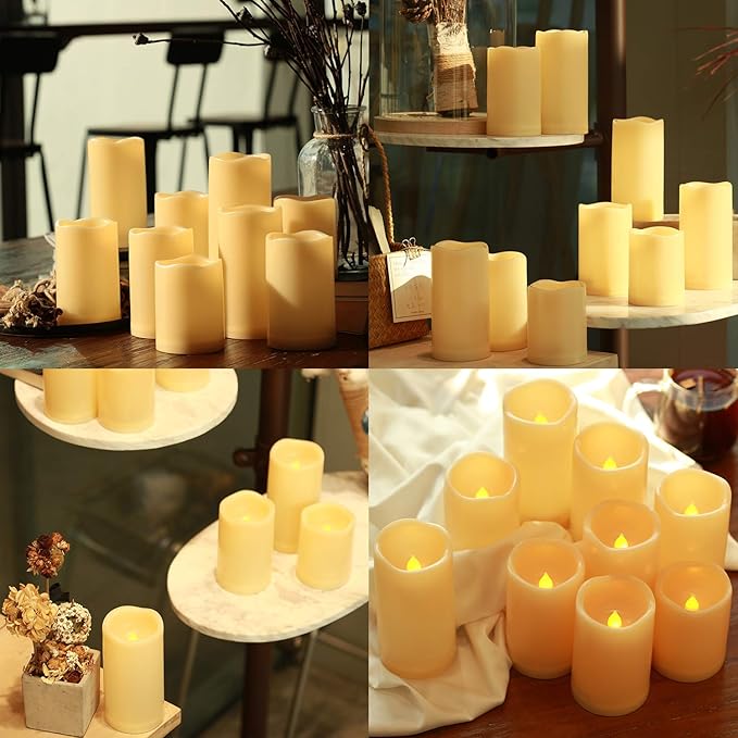 9pcs Flameless Flicking LED Candles - Image 8