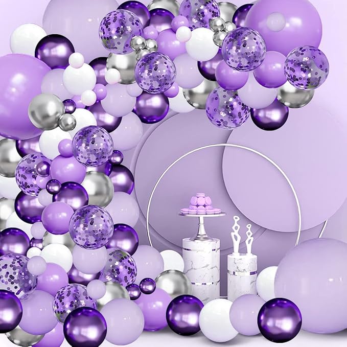 Purple Balloons Garland Arch Kit - Image 5