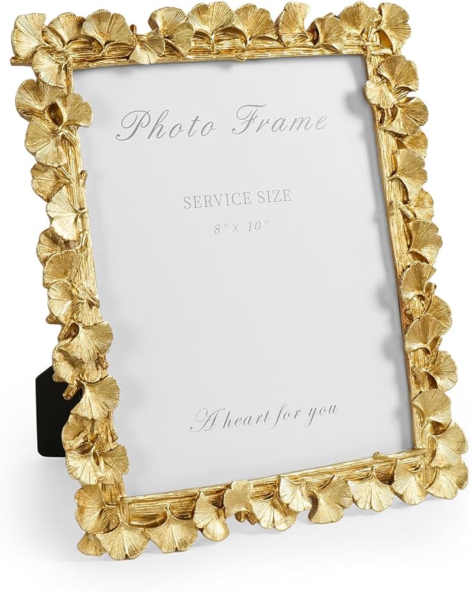 Cuspin Gold 8x10 Picture Frame, Vintage Ornate Picture Frames Leaf Textured by Cuspin
