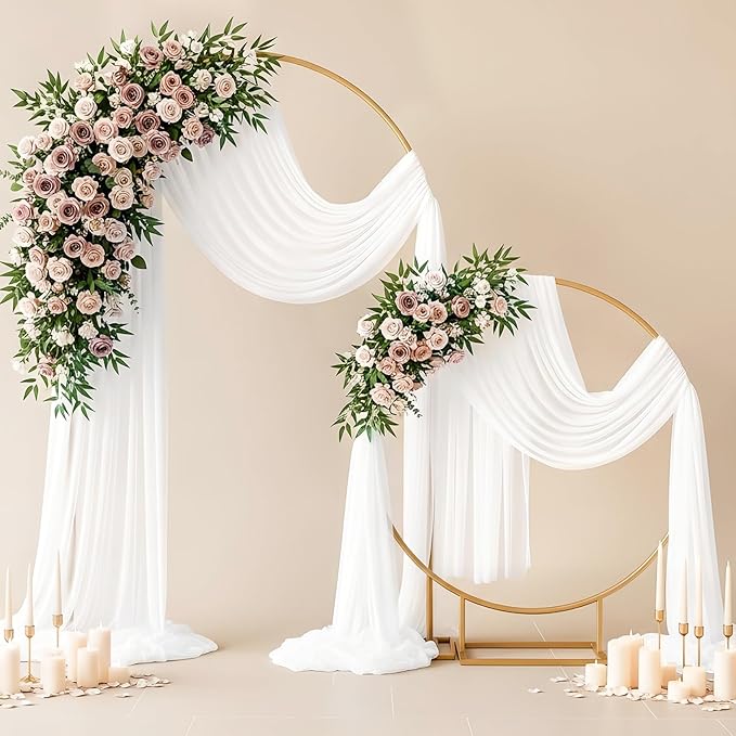 Wedding Arch Draping Fabric 29" x 19Ft Sheer Drapes by IONTACH